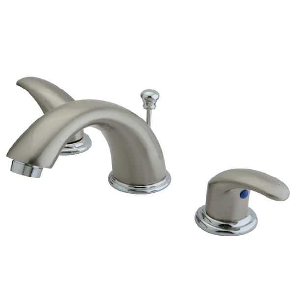 Kingston Brass 8" Widespread Bathroom Faucet, Brushed Nickel/Chrome KB6967LL - main